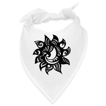 Seltsame schwarze Sonne - Bandana - Weiß - Vorne