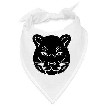 Kopf des Panthers - Bandana - Weiß - Vorne