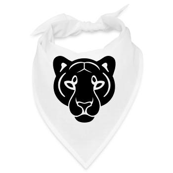 Kopf des Panthers - Bandana - Weiß - Vorne
