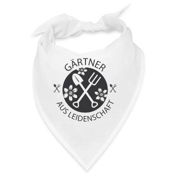 Gartenliebe Gärtner Leidenschaft Natur Blume Logo - Bandana - Weiß - Vorne