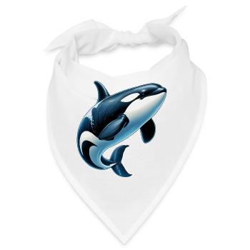 Schwertwal - Bandana - Weiß - Vorne