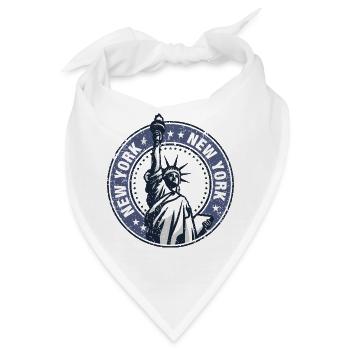 Freiheitsstatue Rondell NYC - Bandana - Weiß - Vorne