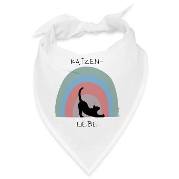 Katzenliebe - Bandana - Weiß - Vorne