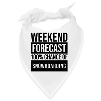 Snowboard Snowboard Snowboard - Bandana - Weiß - Vorne