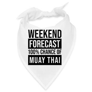Muay Thai Muay Thai Muay Thai - Bandana - Weiß - Vorne