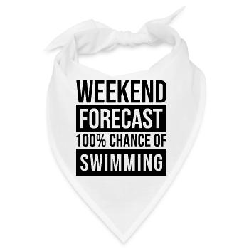 Schwimmen, schwimmen, schwimmen, schwimmen - Bandana - Weiß - Vorne
