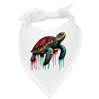 Schildkröte - Bandana - Weiß - Vorne