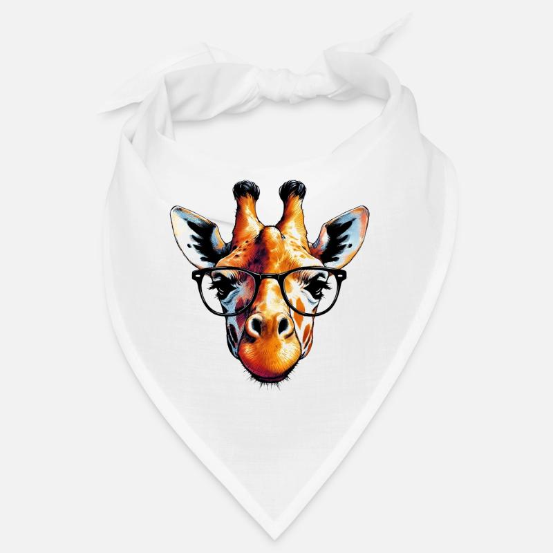 Giraffe mit Brille Bandana