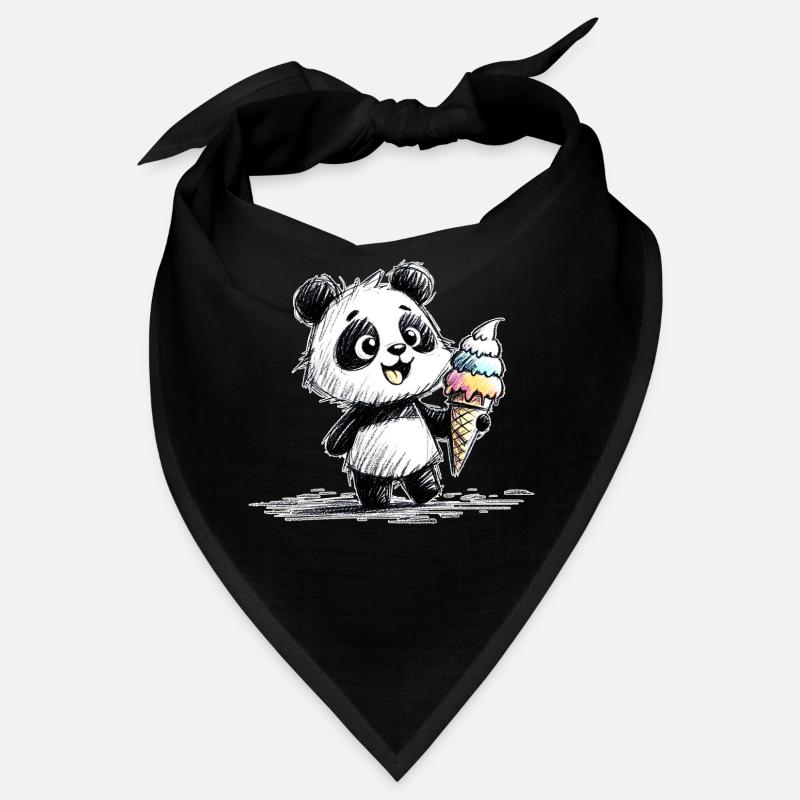 Panda mit Eis Bandana