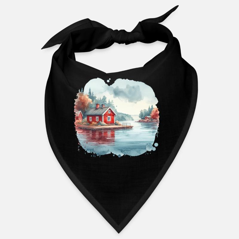 Suède maison Suède lac cadeau de vacances Bandana