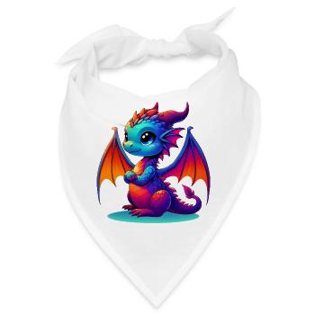 Drache - Bandana - Weiß - Vorne