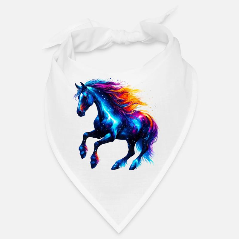 Pferd - Bandana - Weiß