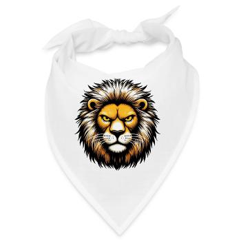 Löwe - Bandana - Weiß - Vorne