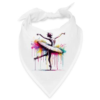 Balletttänzerin mit Tutu - Bandana - Weiß - Vorne