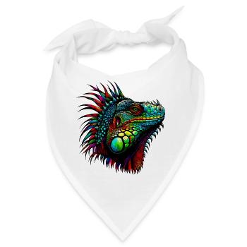 Leguan - Bandana - Weiß - Vorne