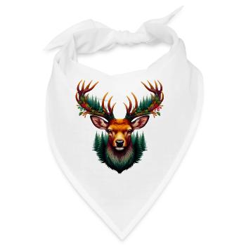 Hirsch - Bandana - Weiß - Vorne