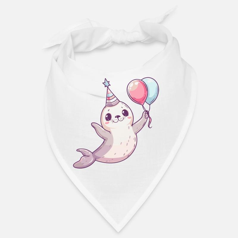 Bande dessinée d’anniversaire d’animal de phoque Bandana