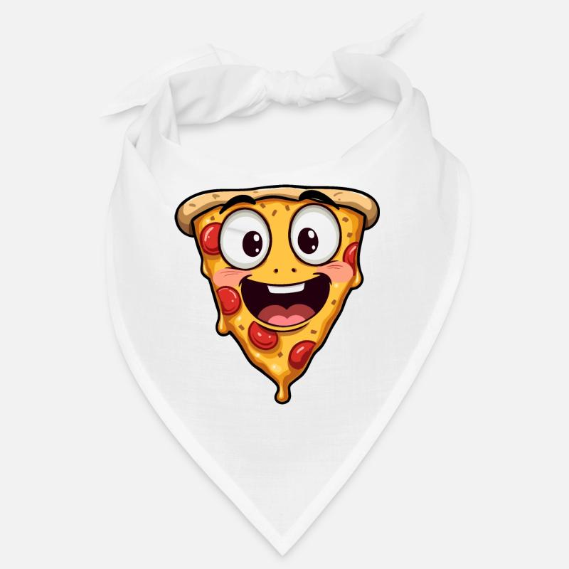 Happy Pizza Face Lustige Kunst Bandana