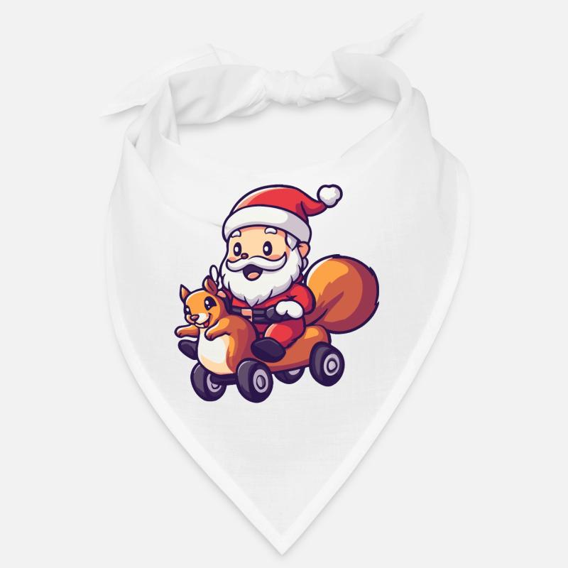 Écureuil Père Noël dessin animé Bandana