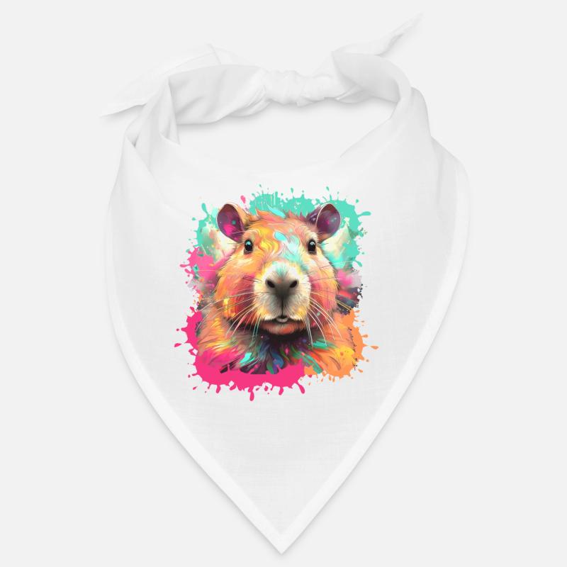 Capybara,illustration,Graffiti,bunt, Farbkleckse Bandana
