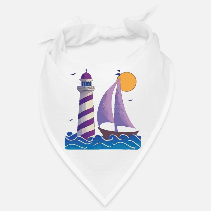 Lighthouse with boat Bandana