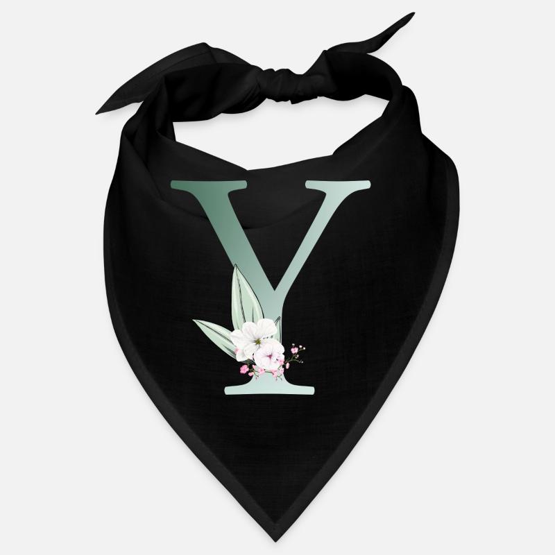 Y Monogram, Floral, Personnalisable Bandana