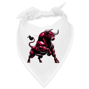 Stier - Bandana - Weiß - Vorne