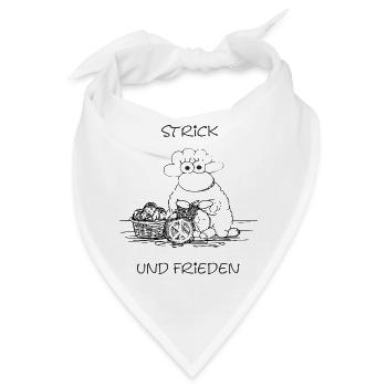 Strick und Frieden – Humor mit Haltung - Bandana - Weiß - Vorne