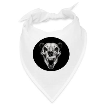 Schädel - Bandana - Weiß - Vorne
