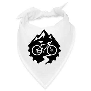 Berg & Gravelbike – Zahnkranz Icon - Bandana - Weiß - Vorne