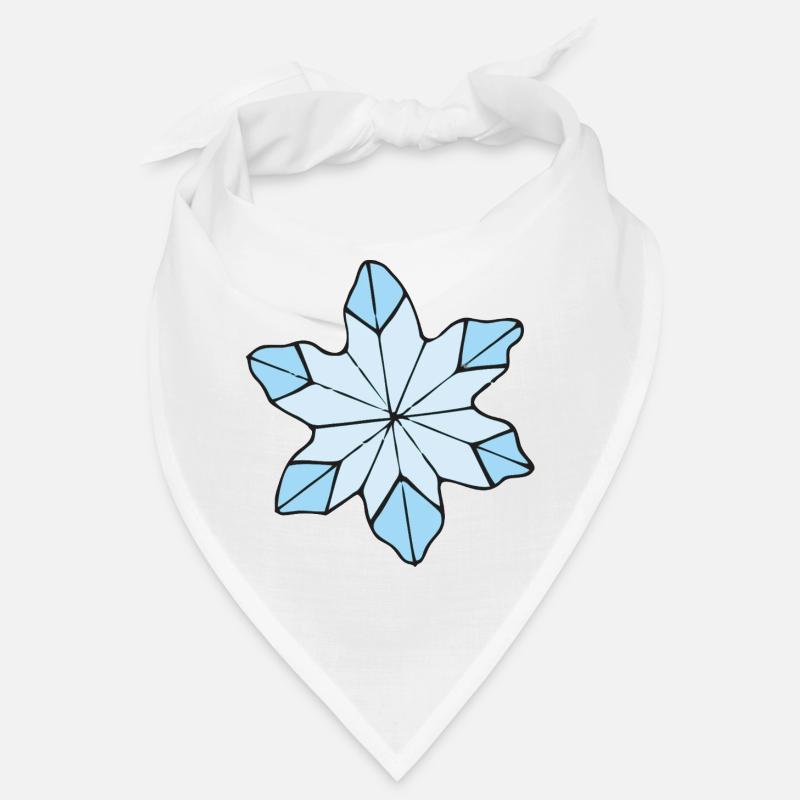 Design élégant de fleur de glace bleue Bandana