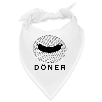 Döner vom Rost - Bandana - Weiß - Vorne