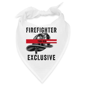 Feuerwehrhelme Rot Grafikdesign - Bandana - Weiß - Vorne