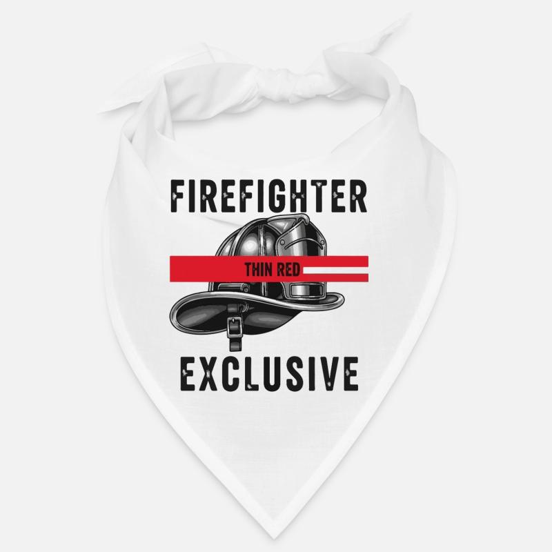 Firefighter Helmets Red Graphic Design Bandana