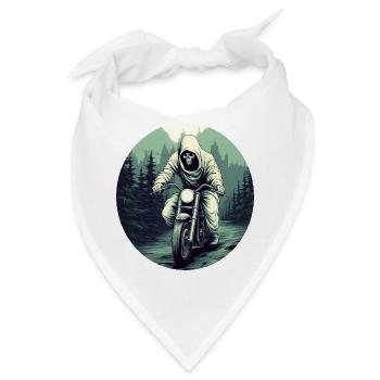 Gespenst Motorrad / Motorradfahrer Gespenster - Bandana - Weiß - Vorne