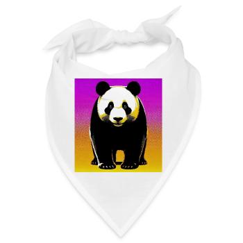 Panda - Bandana - Weiß - Vorne
