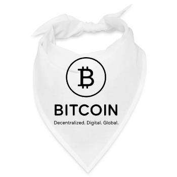 Bitcoin - dezentral, digital global - Bandana - Weiß - Vorne