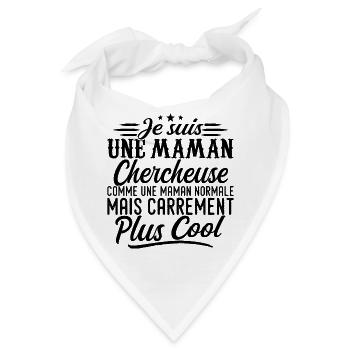 Forscher-Mama: Normal, aber knallharter - Bandana - Weiß - Vorne
