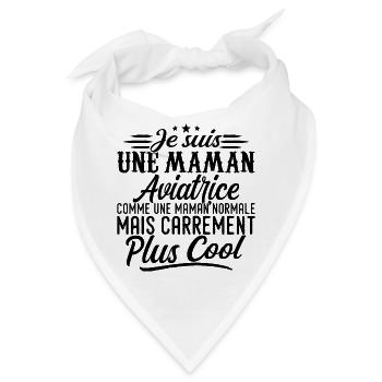 Aviator Mom: normal, aber knallharter - Bandana - Weiß - Vorne
