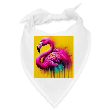 Flamingo - Bandana - Weiß - Vorne