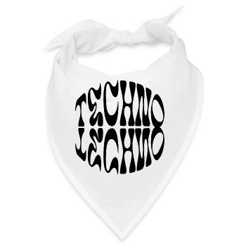 Techno Liquid Logo-Design - Bandana - Weiß - Vorne