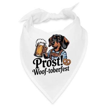 Bayerischer Dackel - Bandana - Weiß - Vorne