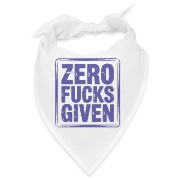 Radikale Null-Ficks mit Design - Bandana - Weiß - Vorne