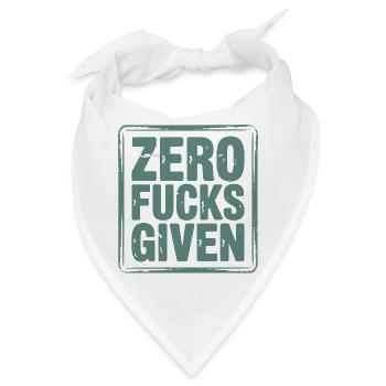 Bittersüßes Zero Fucks Design - Bandana - Weiß - Vorne