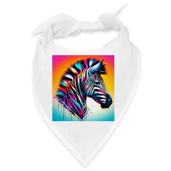 Zebra - Bandana - Weiß - Vorne