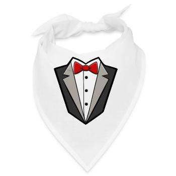 Formeller Abendanzug für Herren - Bandana - Weiß - Vorne