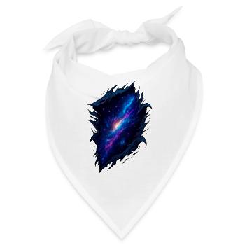 Kosmischer Galaxien-Burst-Tearing-Effekt - Bandana - Weiß - Vorne