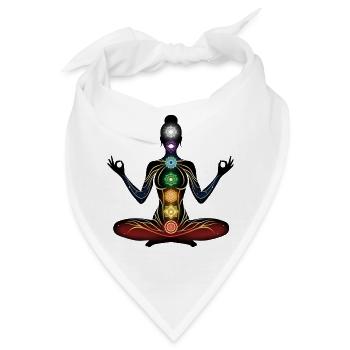 Chakra Meditations Silhouette - Bandana - Weiß - Vorne