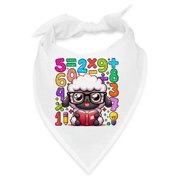Zahl Tag Mathe Schaf Lesebrille - Bandana - Weiß - Vorne