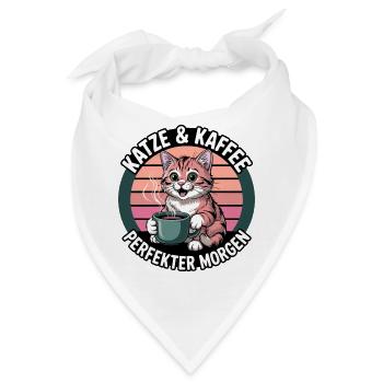 KatzKaffee Morgengruß - Bandana - Weiß - Vorne